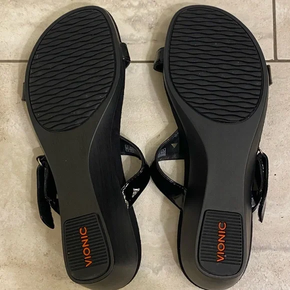 VIONIC MAGGIE WEDGE SANDALS ADJUSTABLE COMFORT SHOES VIONIC ORTHOTIC SHOES SZ 9 - Picture 10 of 12